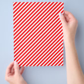 Diagonale Candy Cane Strepen-Kerstmis Rood & Wit Flyer (Hand)