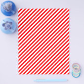 Diagonale Candy Cane Strepen-Kerstmis Rood & Wit Flyer (Enkel)