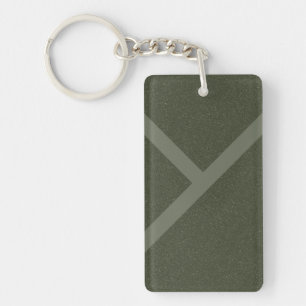 Diagonale Cross Sleutelhanger – Moss Green Acrylic