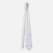 Diagonale elegantie: Waterverf lijnen Stropdas (Achterkant)