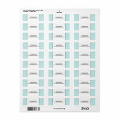 Diagonale feestdag turquoise etiket (Full Sheet)