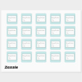 Diagonale feestdag turquoise vierkante sticker (Vel)