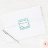 Diagonale feestdag turquoise vierkante sticker (Envelop)