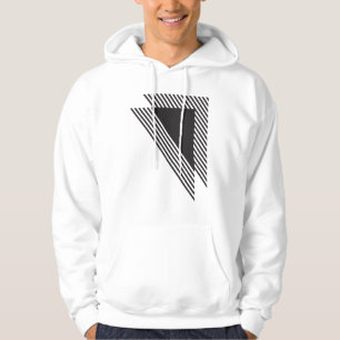 Diagonale geometrische strepen in zwart hoodie