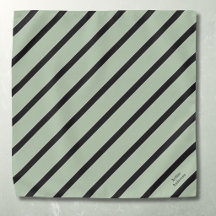 Diagonale gestreepte zwart groene klassieke zakdoe