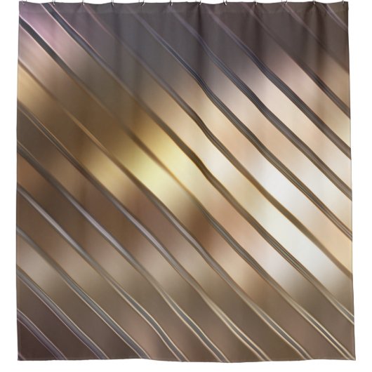 Diagonale gouden abstracte achtergrond. douchegordijn (Voorkant)