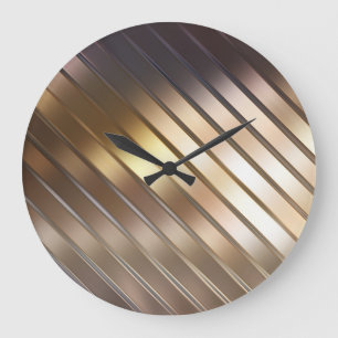 Diagonale gouden abstracte achtergrond. grote klok