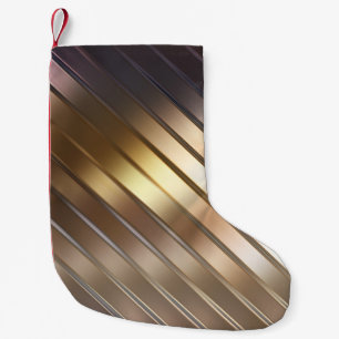 Diagonale gouden abstracte achtergrond. kleine kerstsok