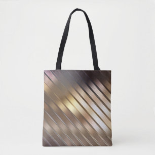 Diagonale gouden abstracte achtergrond. tote bag