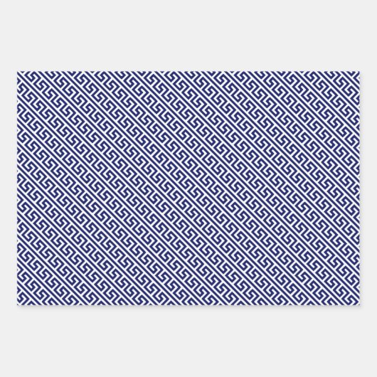 Diagonale Griekse sleutel DIY Patroon & Achtergron Inpakpapier Vel (Voorkant 3)