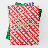 Diagonale Griekse sleutel DIY Patroon & Achtergron Inpakpapier Vel (In situ)