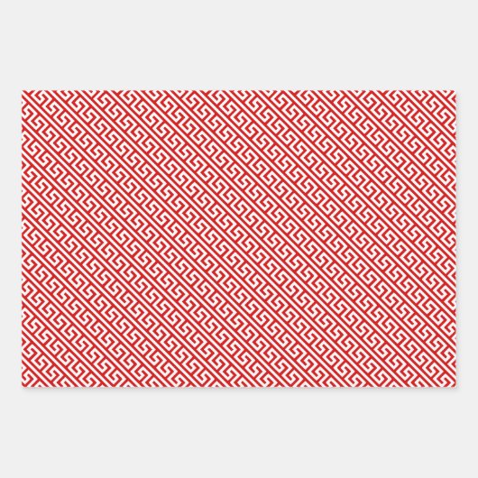 Diagonale Griekse sleutel DIY Patroon & Achtergron Inpakpapier Vel (Voorkant)