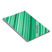 Diagonale groene strepen notitieboek (Rechterzijde)
