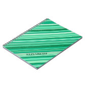 Diagonale groene strepen notitieboek (Linkerzijde)