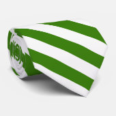Diagonale groene strepen op aangepaste kleur stropdas (Opgerold)