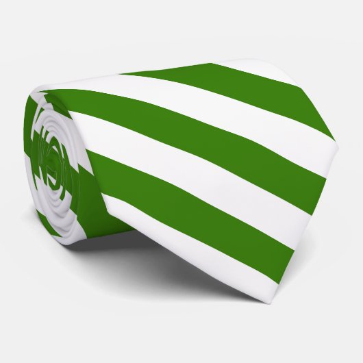 Diagonale groene strepen op aangepaste kleur stropdas (Opgerold)
