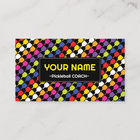  💚 💛 💙 diagonale handpalmen visitekaartje (Voorkant)