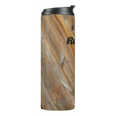 Diagonale houten planken *Personaliseer* Thermosbeker (Gedraaid links)
