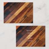 Diagonale houten vloer visitekaartje (Voorkant / Achterkant)