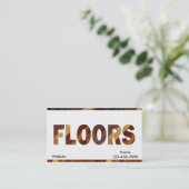 Diagonale houten vloer visitekaartje (Staand voorkant)