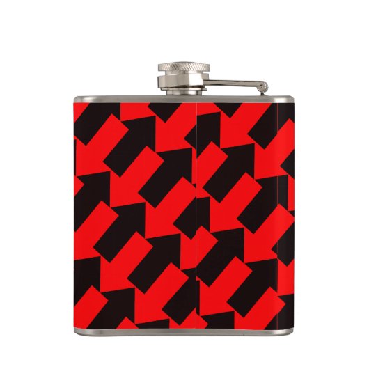 Diagonale in elkaar grijpende pijlen Kolf Rood en  Heupfles (Achterkant)