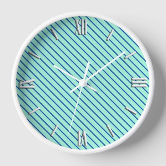 Diagonale instripes - aqua en marine (Voorkant)