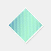 Diagonale instripes - aqua en marine servetten (Hoek)