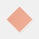 Diagonale instripes - sinaasappel van koraal en wi servetten (Hoek)