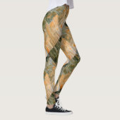 diagonale kajuithoeken bruin leggings (Rechts)