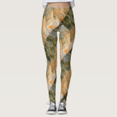 diagonale kajuithoeken bruin leggings (Voorkant)
