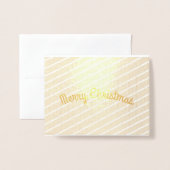 Diagonale kerstfeestjes folie kaarten (Voorkant met envelop)