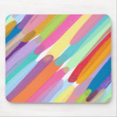 Diagonale kleurlijnen, Abstract schilderen Muismat (Voorkant)