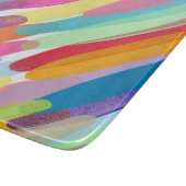 Diagonale kleurlijnen, Abstract schilderen Snijplank (Hoek)