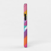 Diagonale kleurlijnen, naam, Abstract schilderij Case-Mate iPhone Case (Achterkant/rechts)
