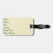 Diagonale kleurrijke retro stijl zonnestralen bagagelabel (Achterkant horizontaal)