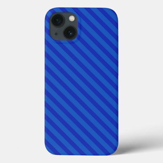 Diagonale koningsblauwe strepen Case-Mate iPhone case (Achterkant)