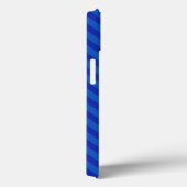 Diagonale koningsblauwe strepen Case-Mate iPhone case (Achterkant / Rechts)