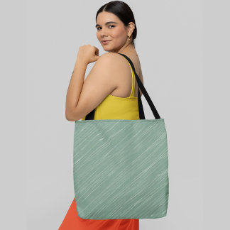 Diagonale lijnen in een lichtgroen kleurenpatroon tote bag