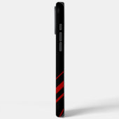 Diagonale lijnen in rood en zwart Case-Mate iPhone case (Achterkant / Links)