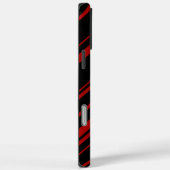Diagonale lijnen in rood en zwart Case-Mate iPhone case (Achterkant / Rechts)