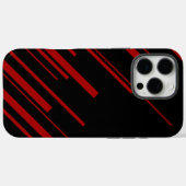 Diagonale lijnen in rood en zwart Case-Mate iPhone case (Achterkant (horizontaal))