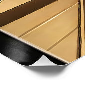 Diagonale lijnen van goud perfect poster (Hoek)