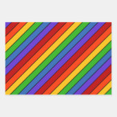 Diagonale lijnen voor regenboogstrips inpakpapier vel (Voorkant 2)
