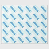 diagonale logo blauwe vis cadeaupapier (Vlak)