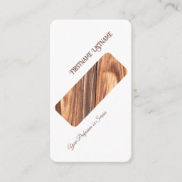 Diagonale minimale houten stijl interieurontwerper visitekaartje