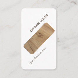 Diagonale minimale houten stijl interieurontwerper visitekaartje