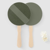 Diagonale Moss Green Custom Hand Fan Handwaaier (Voorkant en achterkant)