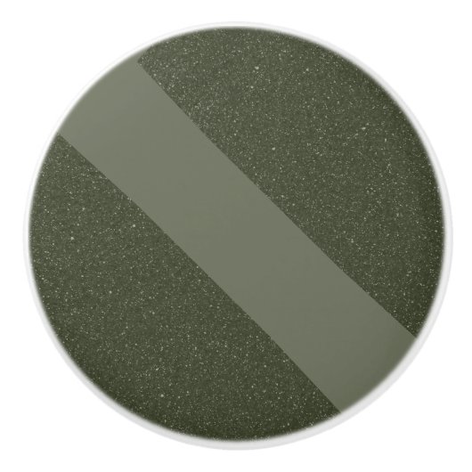 Diagonale Moss Groene Keramische Knop –  (Voorkant)