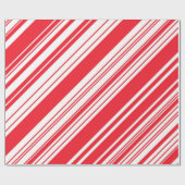 Diagonale multistrips voor snoepriet rood en wit cadeaupapier (Vlak)