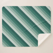 diagonale ombre-strepen in groene tinten sherpa deken (Voorkant (horizontaal))